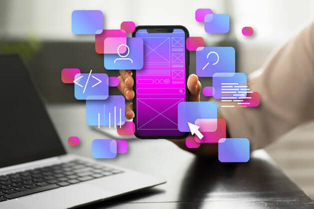 Developer building a mobile application.